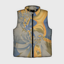 Женский жилет Орхидеи Небо и песок Абстракция 403-1, цвет: 3D-черный