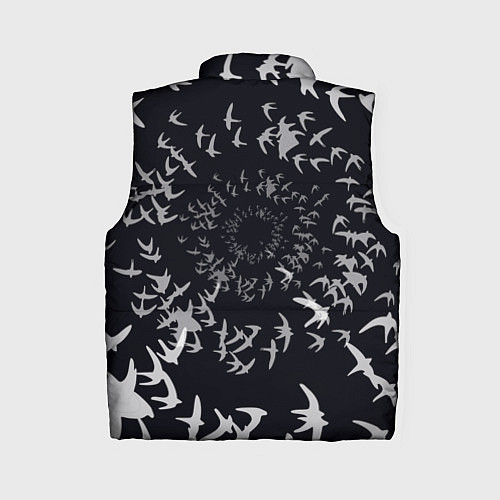 Женский жилет Веер птиц / 3D-Светло-серый – фото 2