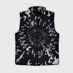 Женский жилет Веер птиц, цвет: 3D-светло-серый