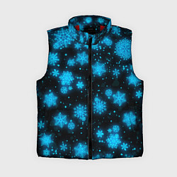 Женский жилет НОВОГОДНИЕ НЕОНОВЫЕ СНЕЖИНКИ 2022 НОВЫЙ ГОД