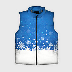 Женский жилет Снежинки - С Новым Годом, цвет: 3D-светло-серый