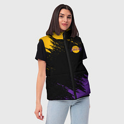 Женский жилет LAKERS БРЫЗГИ КРАСОК, цвет: 3D-черный — фото 2