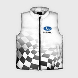Женский жилет Subaru, Субару Спорт, Финишный флаг, цвет: 3D-светло-серый