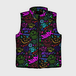 Женский жилет League Of Legends - Arcane неоновые логотипы