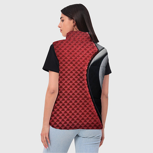 Женский жилет Volvo Logo Texture / 3D-Черный – фото 4