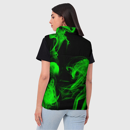 Женский жилет Skoda: Green Smoke / 3D-Черный – фото 4