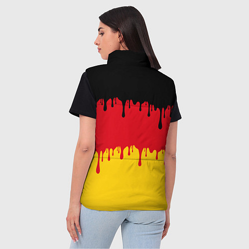 Женский жилет Флаг Германии потёки / 3D-Светло-серый – фото 4