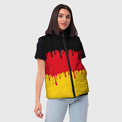 Женский жилет Флаг Германии потёки, цвет: 3D-светло-серый — фото 2