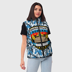 Женский жилет Диванные Войска камуфляж, цвет: 3D-красный — фото 2