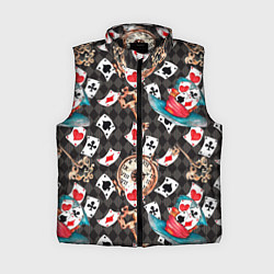 Женский жилет Алиса в стране чудес - карты и время