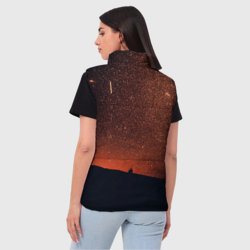 Женский жилет Золотое небо / 3D-Красный – фото 4