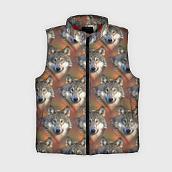 Женский жилет Волки Wolfs паттерн