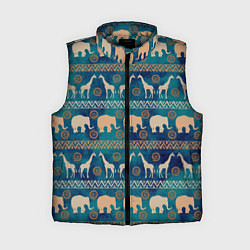 Женский жилет Жирафы и слоны
