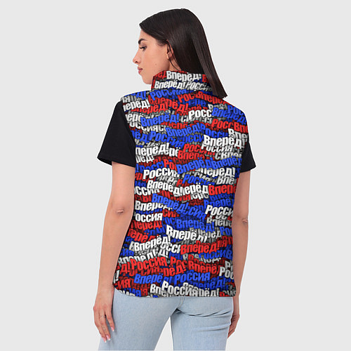 Женский жилет Вперёд Вперёд Россия! / 3D-Красный – фото 4