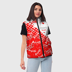 Женский жилет АУДИ Autosport брызги Паттерн, цвет: 3D-красный — фото 2