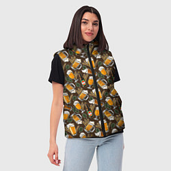 Женский жилет Хмель и Пиво, цвет: 3D-черный — фото 2