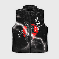 Женский жилет Самурай Бусидо Иероглифы Samurai Lightning, цвет: 3D-светло-серый