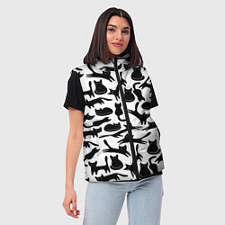 Женский жилет Домашний котик, цвет: 3D-красный — фото 2