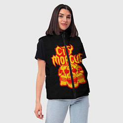 Женский жилет ZillaKami x SosMula City Morgue Черепа, цвет: 3D-светло-серый — фото 2