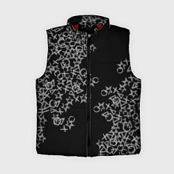 Женский жилет Абстракция ,серебряный геометрический узор, цвет: 3D-красный