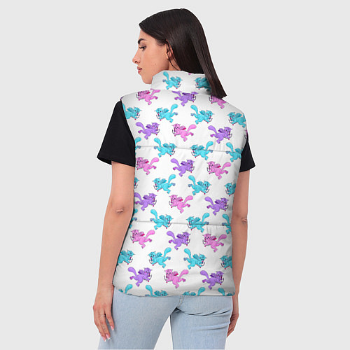 Женский жилет Коты Купидоны Паттерн / 3D-Красный – фото 4