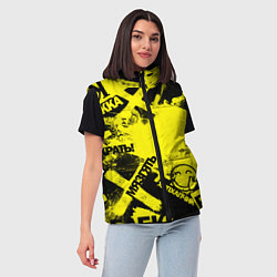 Женский жилет Черно-желтый беспредел, цвет: 3D-светло-серый — фото 2