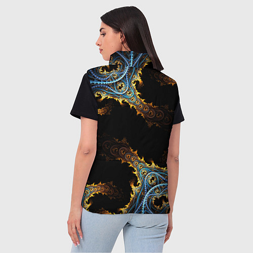 Женский жилет Огненные фракталы 3d / 3D-Светло-серый – фото 4