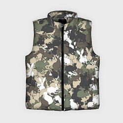 Женский жилет Камуфляж с кроликами, цвет: 3D-светло-серый