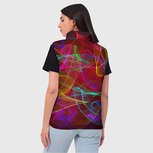 Женский жилет Color neon pattern Vanguard / 3D-Светло-серый – фото 4