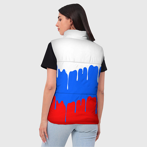 Женский жилет Флаг герб russia / 3D-Красный – фото 4