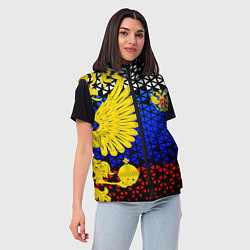 Женский жилет Герб флаг россии, цвет: 3D-красный — фото 2