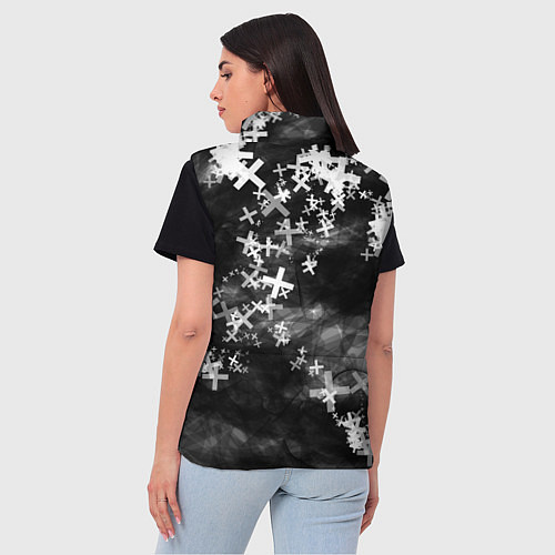 Женский жилет Сердца в крестах Коллекция Get inspired! Z-b-heart / 3D-Черный – фото 4