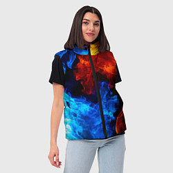 Женский жилет Огонь - Вода Инь - Янь, цвет: 3D-светло-серый — фото 2