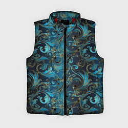 Женский жилет Blue Abstract Узоры, цвет: 3D-красный