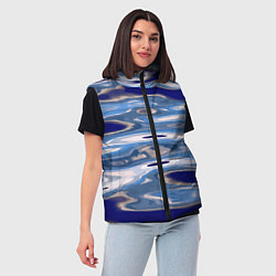 Женский жилет Волна Тихий океан, цвет: 3D-черный — фото 2