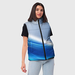 Женский жилет Цифровая волна, цвет: 3D-красный — фото 2