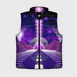 Женский жилет Vaporwave Neon Space, цвет: 3D-черный