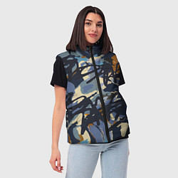 Женский жилет Abstract drawing in blue, цвет: 3D-светло-серый — фото 2