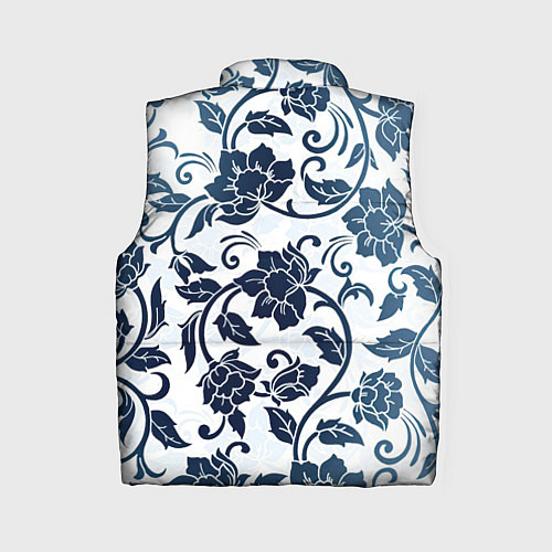 Женский жилет Гжелевые цветы / 3D-Светло-серый – фото 2