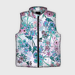 Женский жилет Яркие красочные цветы, цвет: 3D-светло-серый