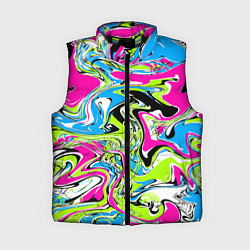 Женский жилет Абстрактные мраморные разводы в ярких цветах Поп а