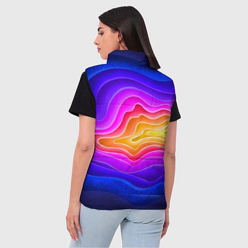 Женский жилет Растекание красок / 3D-Черный – фото 4