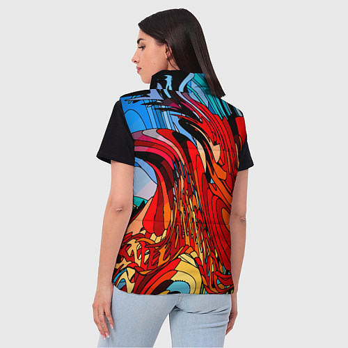 Женский жилет Abstract color pattern Fashion 2022 / 3D-Светло-серый – фото 4