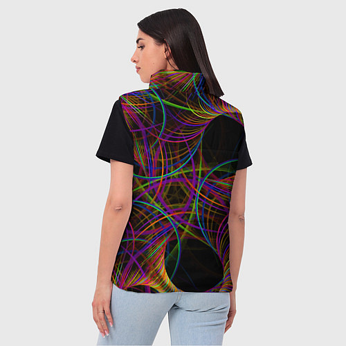 Женский жилет Deep black space and wormholes / 3D-Красный – фото 4