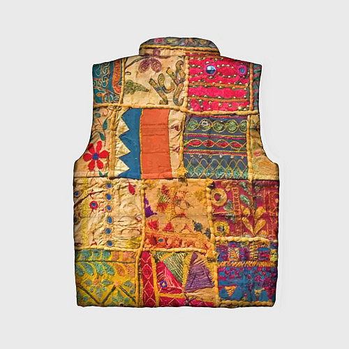 Женский жилет Пэчворк Лоскутное одеяло Patchwork Quilt / 3D-Светло-серый – фото 2