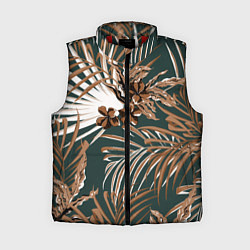 Женский жилет Цветы Приглушённые Тропики, цвет: 3D-красный