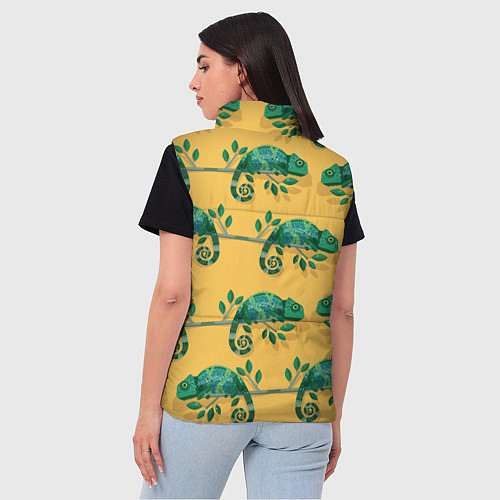 Женский жилет Хамелеон принт / 3D-Светло-серый – фото 4