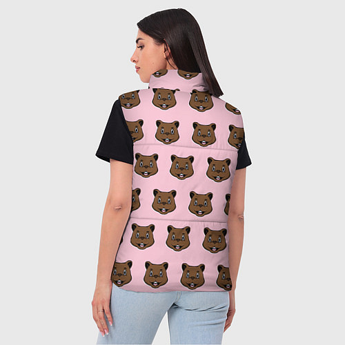 Женский жилет Веселый медведь паттрен / 3D-Светло-серый – фото 4