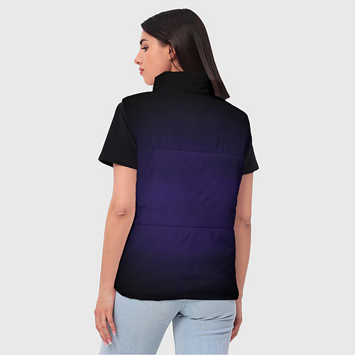 Женский жилет CHAINSAW MAN on the background of the moon / 3D-Черный – фото 4