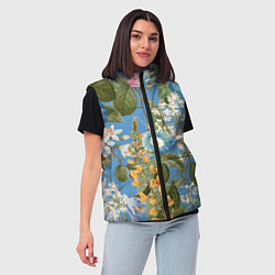 Женский жилет Цветы Радужный Сад, цвет: 3D-светло-серый — фото 2